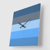 青数々の色 スクエア壁時計 (傾斜)