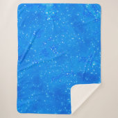 青斑点水絵を描色 シェルパブランケット (正面)