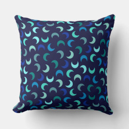 青新月パターン クッション