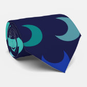 青新月パターン ネクタイ (ロール)