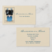 青日本のい服を着たかわいいコケシ人形 名刺 (正面/裏面)