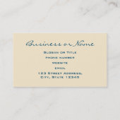 青日本のい服を着たかわいいコケシ人形 名刺 (裏面)