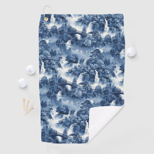 青日本のい白磁の水庭 ゴルフタオル (インサイチュ)