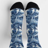 青日本のい白磁の水庭 ソックス (上部)