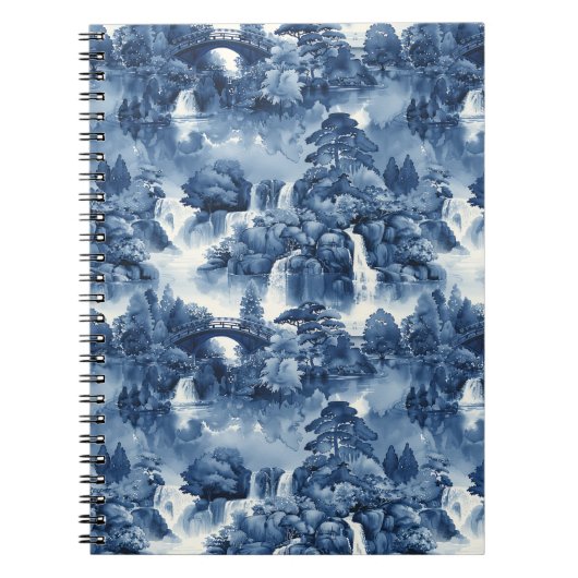 青日本のい白磁の水庭 ノートブック (正面)