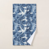 青日本のい白磁の水庭 バスタオルセット (ハンドタオル)