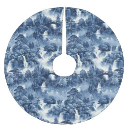 青日本のい白磁の水庭 ブラッシュドポリエステルツリースカート