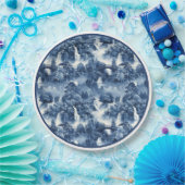 青日本のい白磁の水庭 ペーパープレート (パーティー)