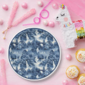 青日本のい白磁の水庭 ペーパープレート (パーティー)