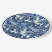 青日本のい白磁の水庭 ペーパープレート (アングル)
