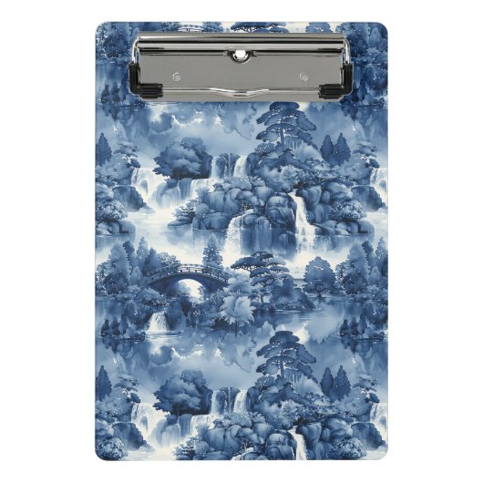 青日本のい白磁の水庭 ミニクリップボード (正面)