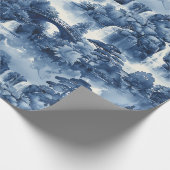 青日本のい白磁の水庭 ラッピングペーパー (角)