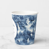 青日本のい白磁の水庭 紙コップ (裏面)