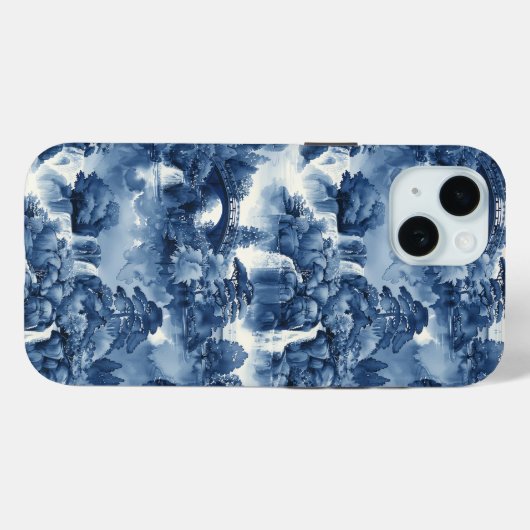 青日本のい白磁の水庭 Case-Mate iPhoneケース (裏面 (横))