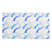 青日本のスタイルさくらんぼの木模様 枕カバー (裏面-左)