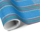 青日本の木版模様包み紙 ラッピングペーパー (ロールコーナー)