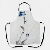 青日本の桔梗、北斎、浮世絵 エプロン (正面)