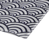 青日本の波青海波 カッティングボード (角)