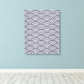 青日本の波青海波 キャンバスプリント (インサイチュ (ウッドフロア))