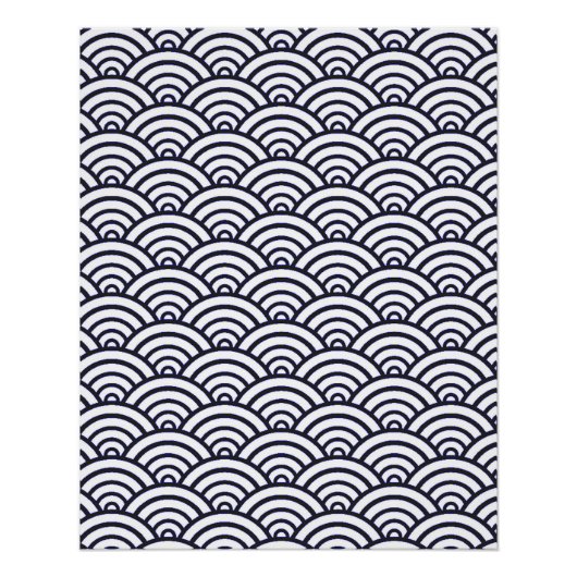 青日本の波青海波 ポスター (正面)