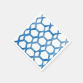 青日本の絞りポリゴン水彩模様 スタンダードカクテルナプキン (角)