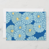 青日本の花柄カスタム写真 シーズンカード (裏面)