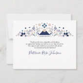 青日本の葬祭記念感謝 サンキューカード (正面)