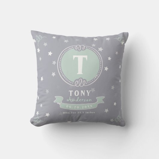 青星パーソナライズされたベビー枕 クッション (正面)