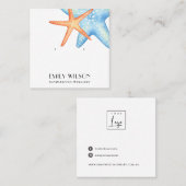 青星魚水中競技スタッドイヤリングディスプレイカード スクエア名刺 (正面/裏面)