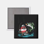 青春なんて気にしない ティーン少年Bフィッシュ 面白い釣り マグネット (正面/裏面)