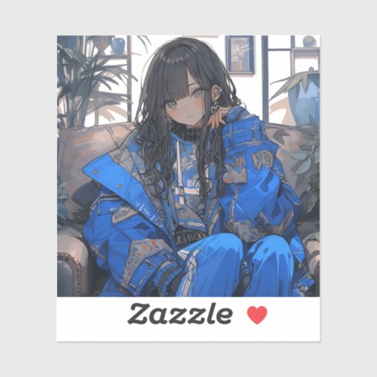 青春のインディゴ/Indigo Youth Seal | 東京娘 GenerartiveAI シール (シート)