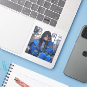 青春のインディゴ/Indigo Youth Seal | 東京娘 GenerartiveAI シール (ノートパソコンとiPhone)