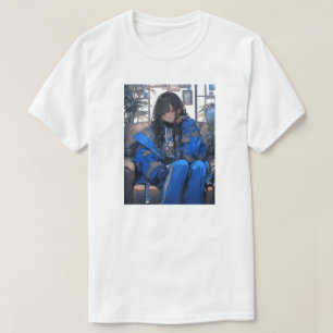 青春のインディゴ/Indigo Youth Tshirts 東京娘 GenerartiveAI Tシャツ