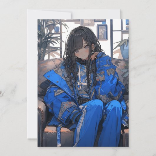 青春のインディゴ/IndigoYouth Invitation |東京娘 GenerartiveAI 招待状 (正面)