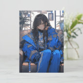 青春のインディゴ/IndigoYouth Invitation |東京娘 GenerartiveAI 招待状 (スタンド正面)