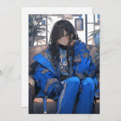 青春のインディゴ/IndigoYouth Invitation |東京娘 GenerartiveAI 招待状 (正面/裏面)