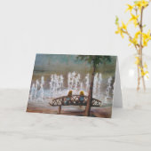 「青春の噴水」グリーティングカード カード (黄色い花)