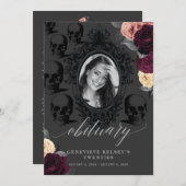 青春の死 死亡通知カード 招待状 (正面/裏面)