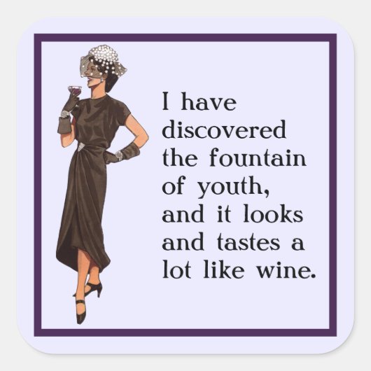 青春の泉ステッカー スクエアシール (正面)