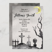 青春よ、さようなら。二十代、誕生日パーティ 招待状 (正面/裏面)