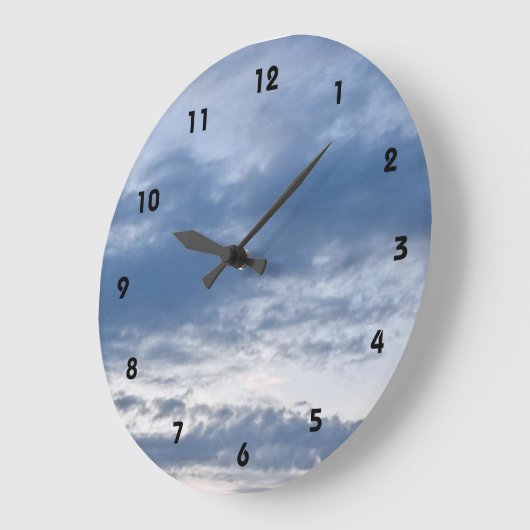 青曇り空 ラージ壁時計 (傾斜)