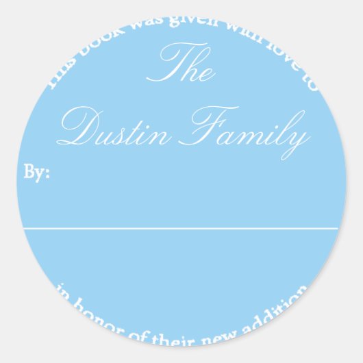 青書のプレート ラウンドシール (正面)