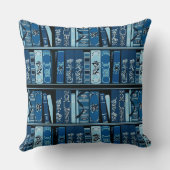 青書はヴィンテージの本の装飾用クッションに棚に置きます クッション (裏面)