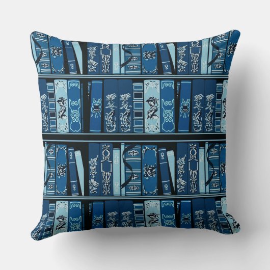 青書はヴィンテージの本の装飾用クッションに棚に置きます クッション (裏面)