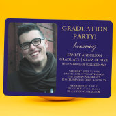 青書写真モダン卒業パーティー 招待状