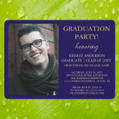 青書写真モダン卒業パーティー 招待状