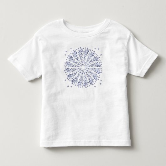 青曼荼羅の模様 トドラーTシャツ (正面)