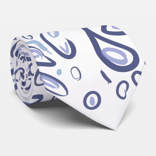 青曼荼羅の模様 ネクタイ (ロール)