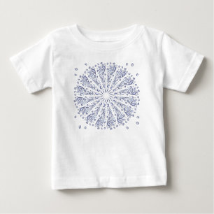 青曼荼羅の模様 ベビーTシャツ