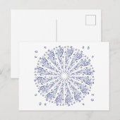 青曼荼羅の模様 ポストカード (正面/裏面)